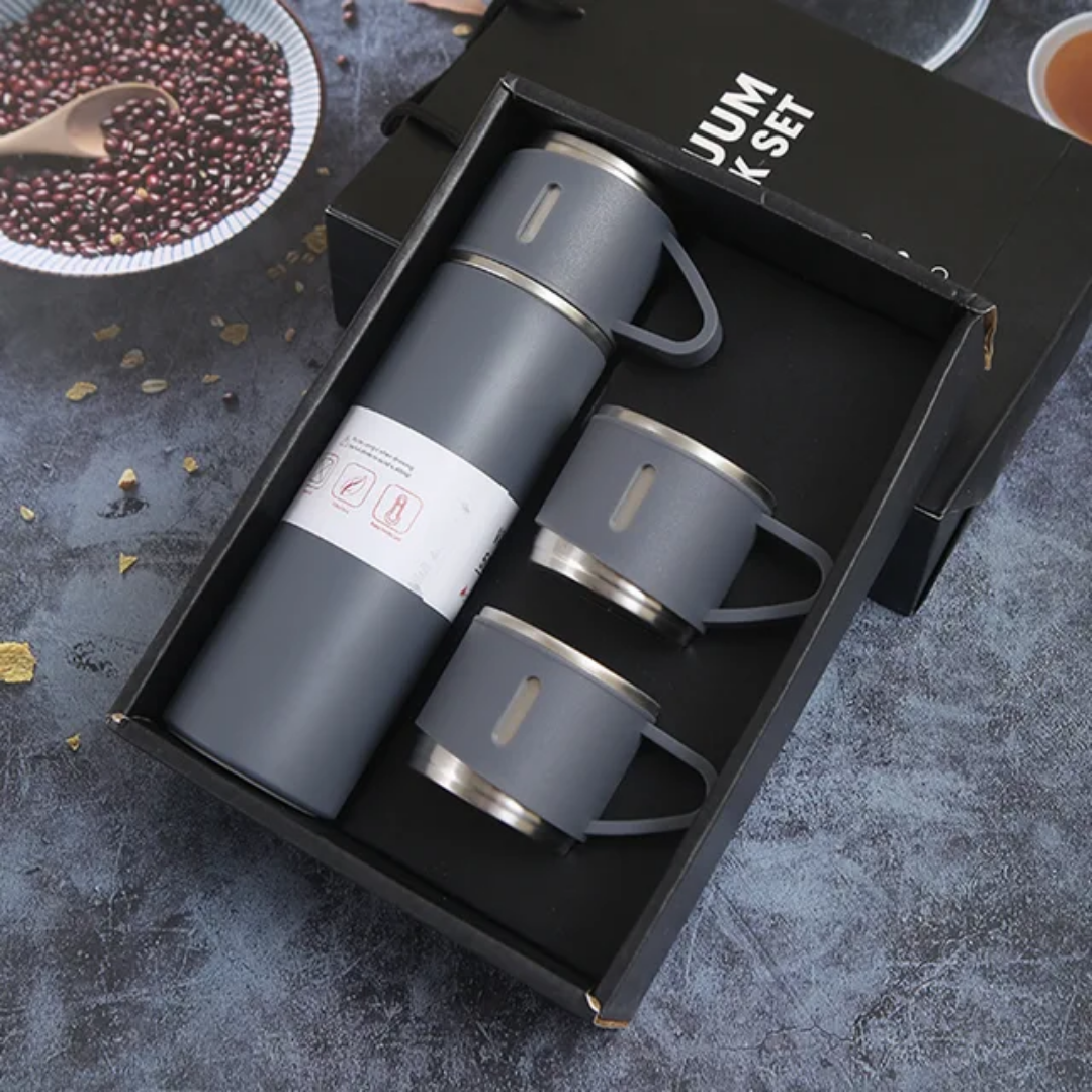 Vacuum Flask Set (Gray)