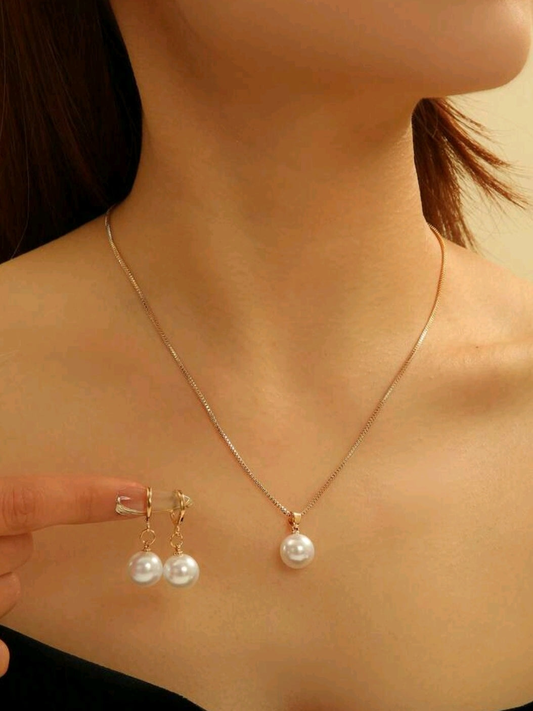 Faux Pearl Jewelry Set