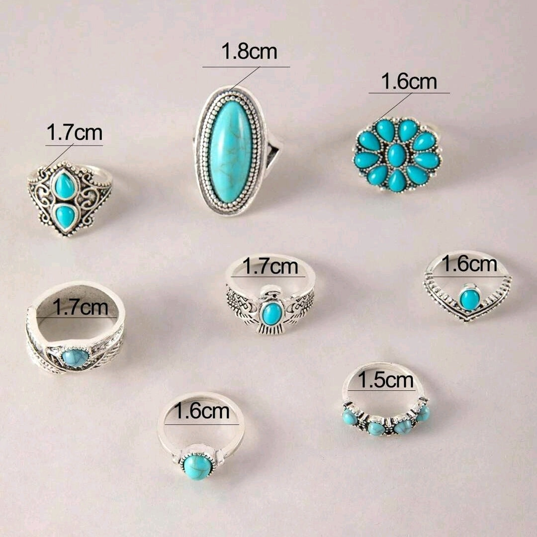Alloy Punk Rings Set