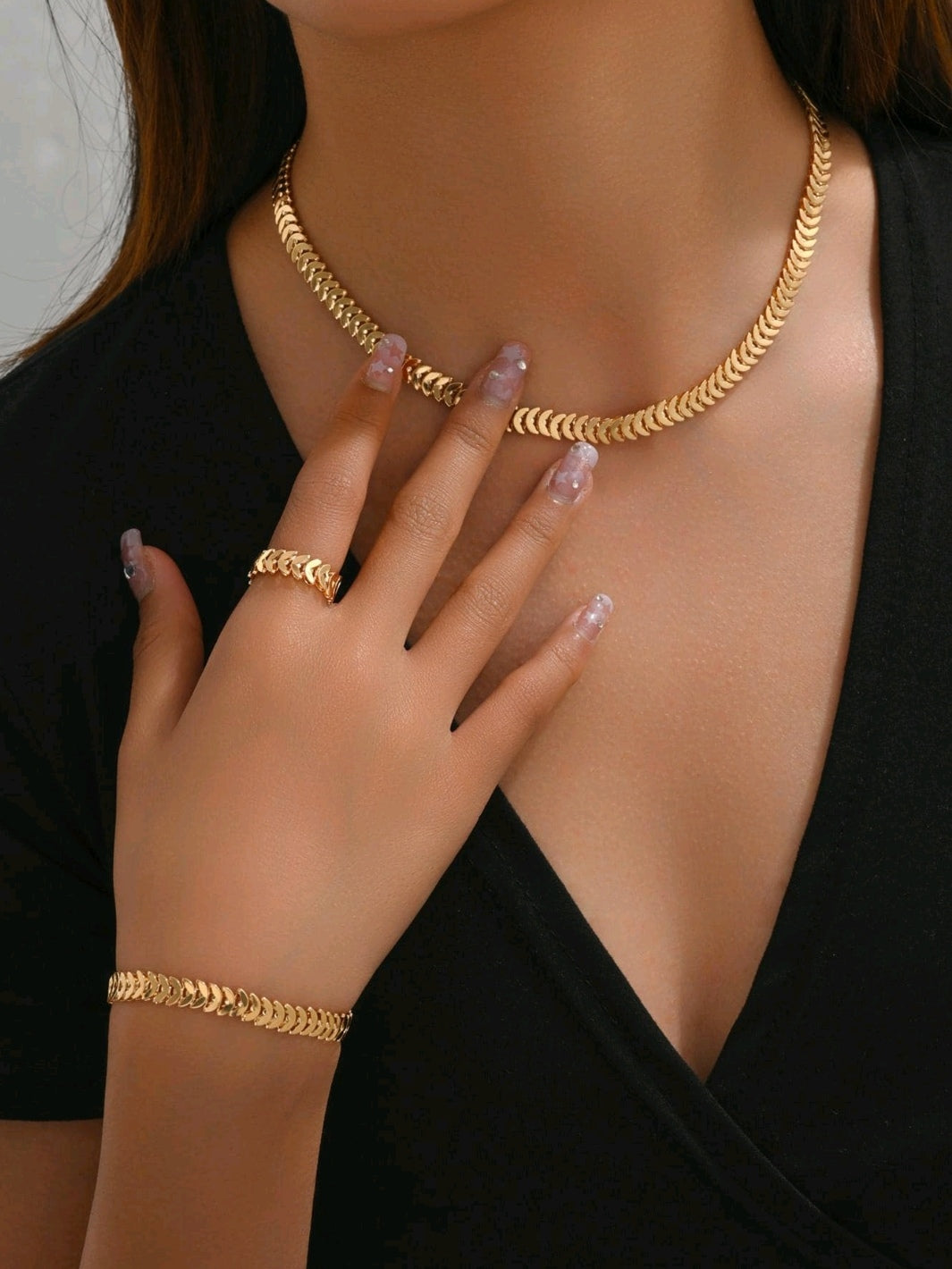 Simple Chain Jewelry Set