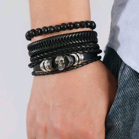 Skull Bracelet Set