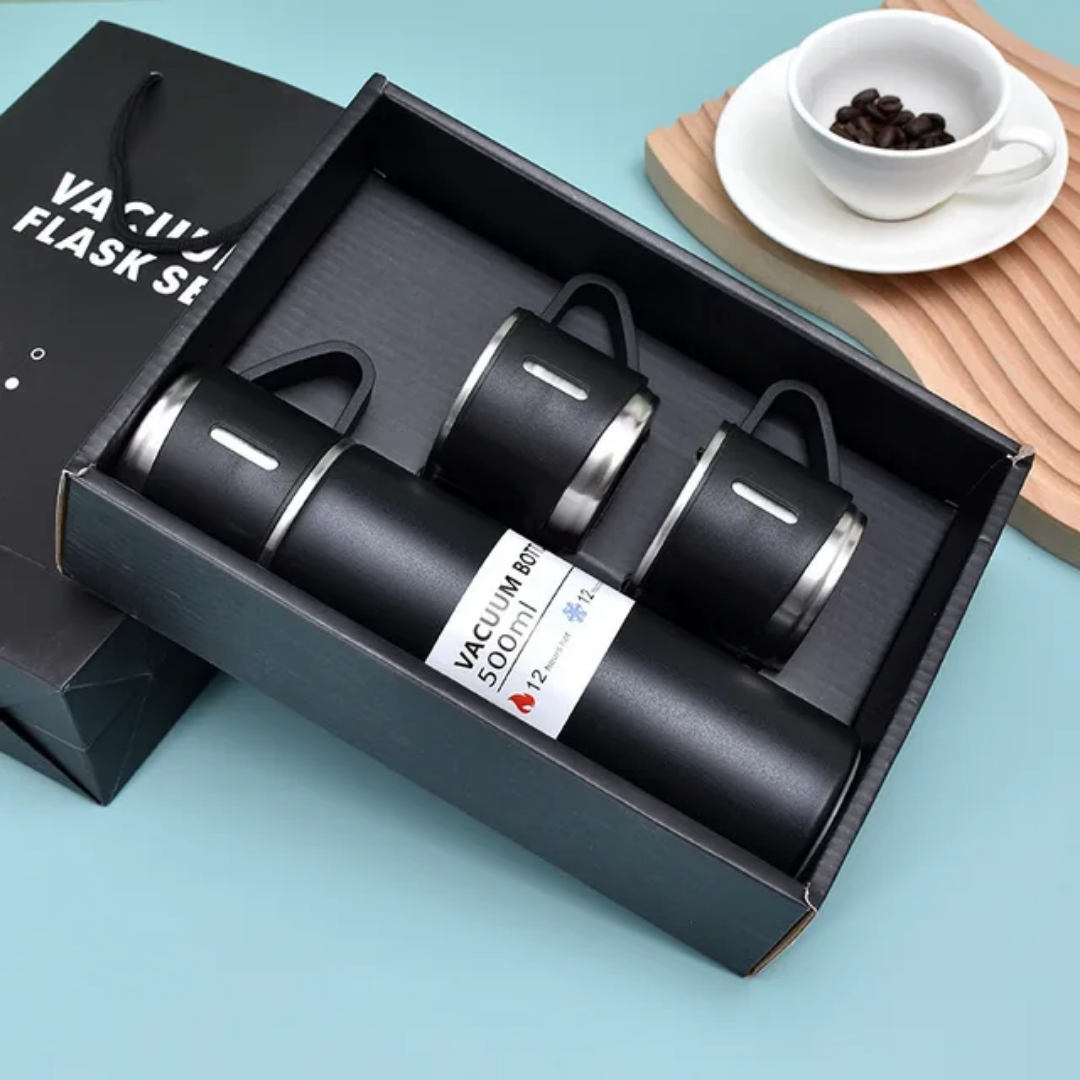 Vacuum Flask Set (Black)