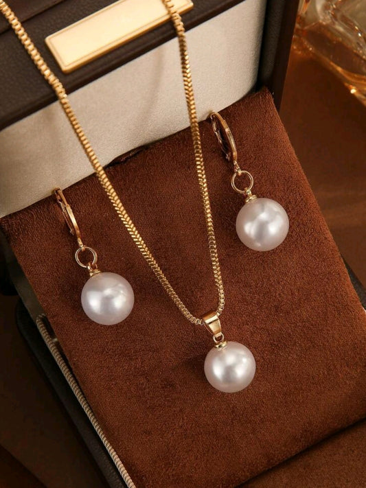 Faux Pearl Jewelry Set