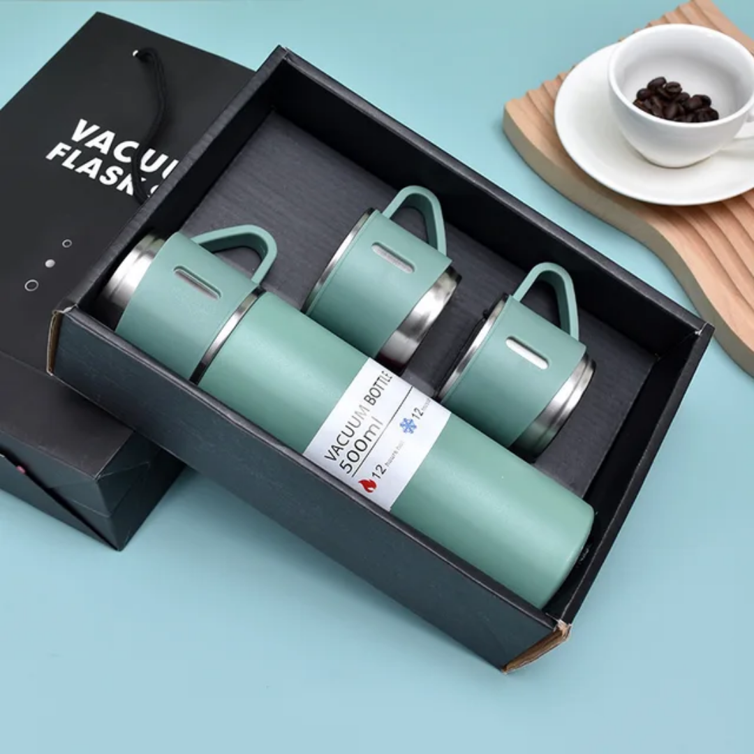Vacuum Flask Set (Green)