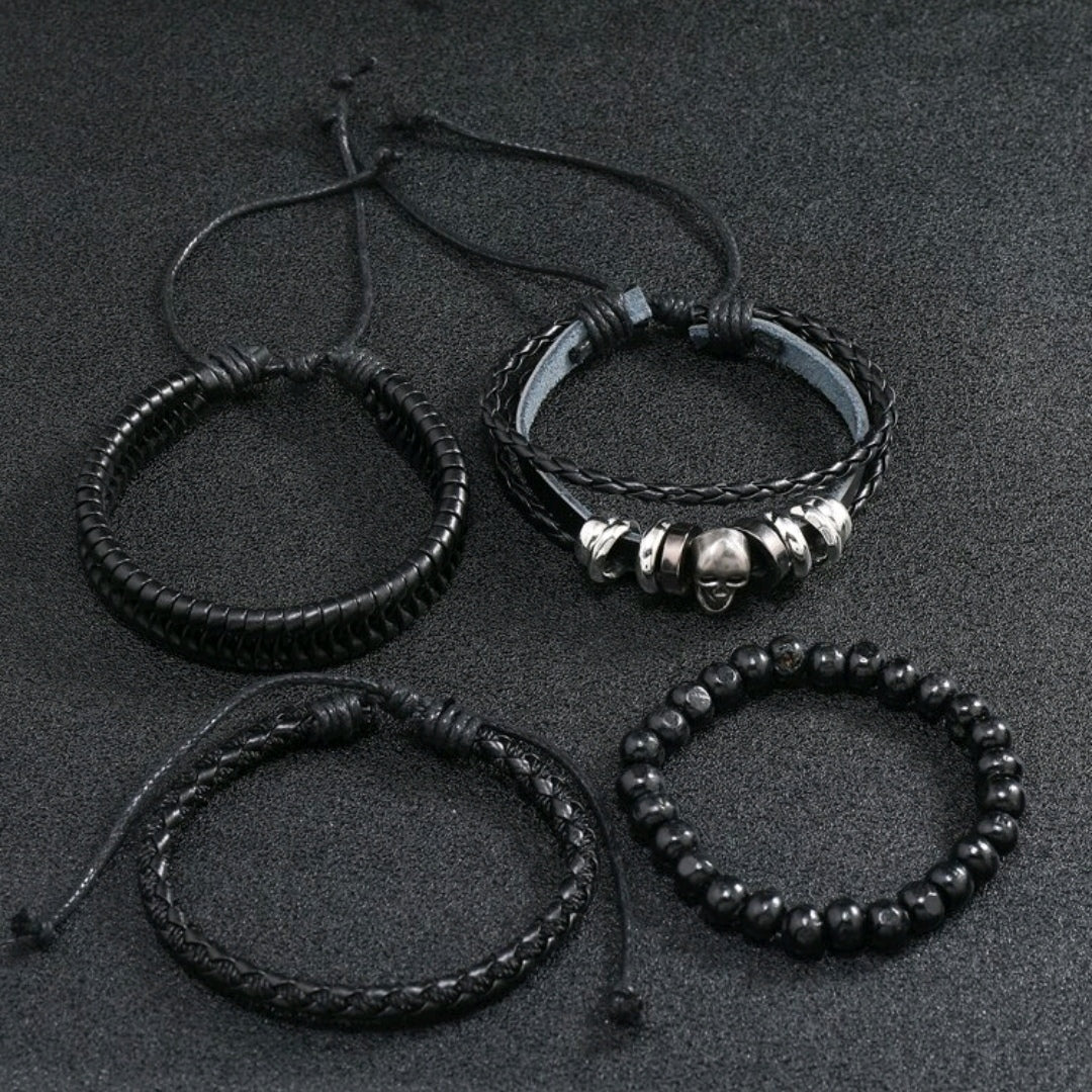 Skull Bracelet Set