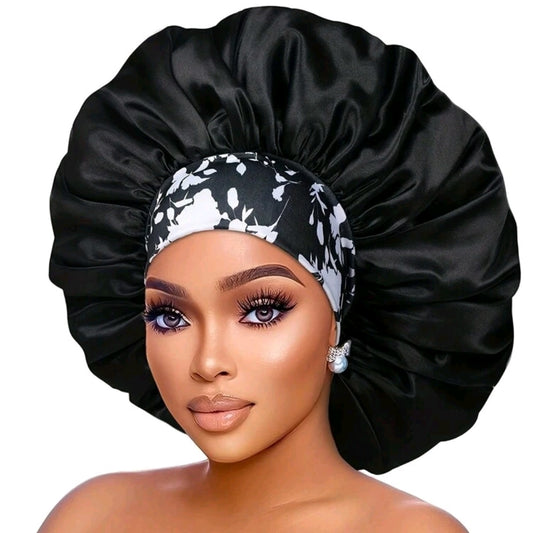 Front Floral Hair Bonnet